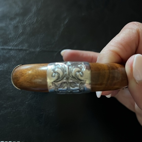 Silpada Wood and Sterling Silver Etched bangle - Picture 5 of 5